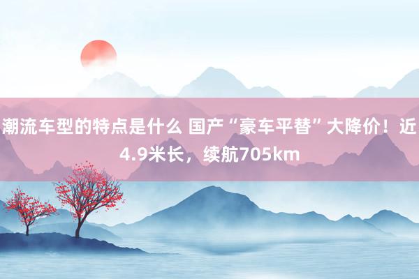 潮流车型的特点是什么 国产“豪车平替”大降价！近4.9米长，续航705km