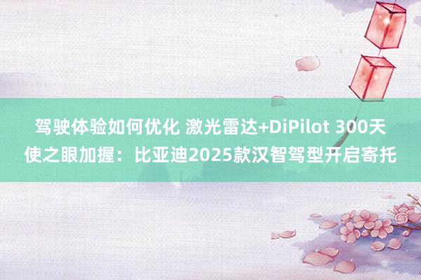 驾驶体验如何优化 激光雷达+DiPilot 300天使之眼加握：比亚迪2025款汉智驾型开启寄托