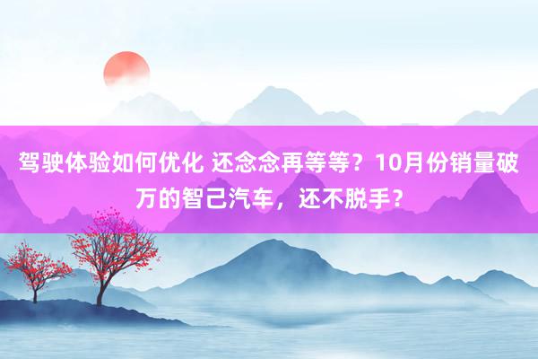 驾驶体验如何优化 还念念再等等？10月份销量破万的智己汽车，还不脱手？