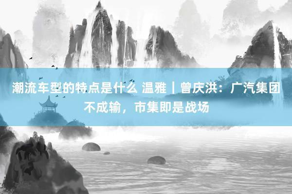 潮流车型的特点是什么 温雅｜曾庆洪：广汽集团不成输，市集即是战场