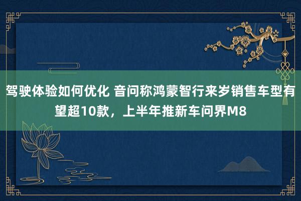 驾驶体验如何优化 音问称鸿蒙智行来岁销售车型有望超10款，上半年推新车问界M8