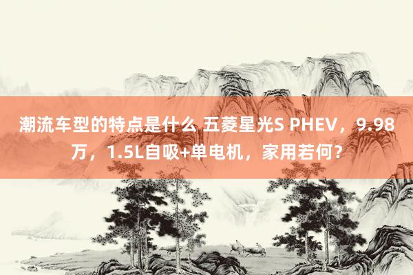 潮流车型的特点是什么 五菱星光S PHEV，9.98万，1.5L自吸+单电机，家用若何？