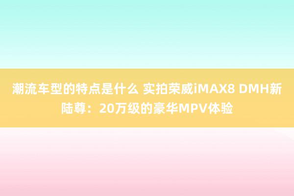 潮流车型的特点是什么 实拍荣威iMAX8 DMH新陆尊：20万级的豪华MPV体验