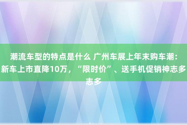 潮流车型的特点是什么 广州车展上年末购车潮：新车上市直降10万，“限时价”、送手机促销神志多