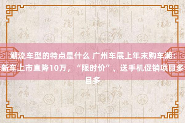 潮流车型的特点是什么 广州车展上年末购车潮：新车上市直降10万，“限时价”、送手机促销项目多