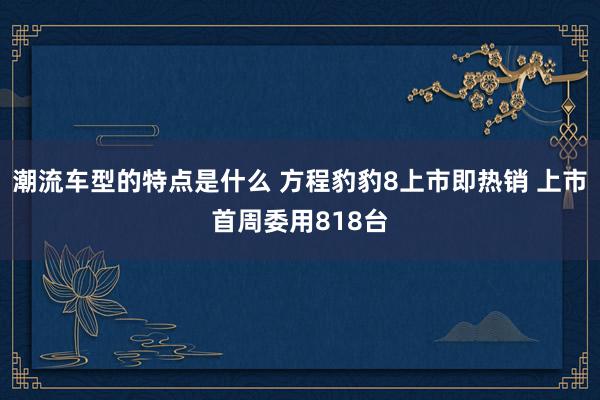 潮流车型的特点是什么 方程豹豹8上市即热销 上市首周委用818台