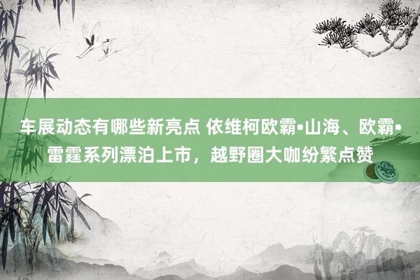 车展动态有哪些新亮点 依维柯欧霸•山海、欧霸•雷霆系列漂泊上市，越野圈大咖纷繁点赞