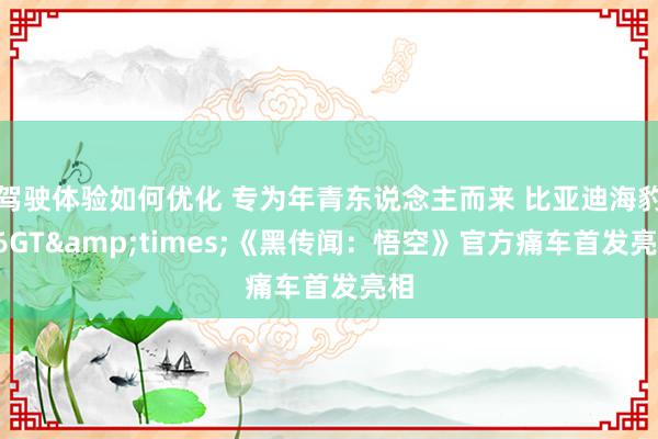 驾驶体验如何优化 专为年青东说念主而来 比亚迪海豹06GT&times;《黑传闻：悟空》官方痛车首发亮相