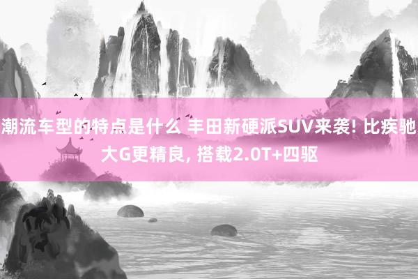 潮流车型的特点是什么 丰田新硬派SUV来袭! 比疾驰大G更精良, 搭载2.0T+四驱