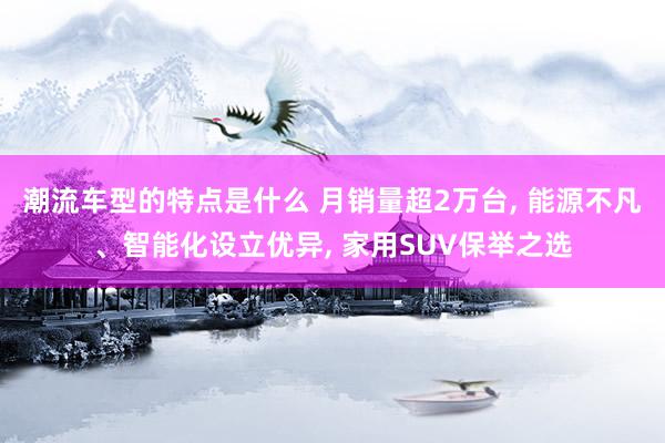 潮流车型的特点是什么 月销量超2万台, 能源不凡、智能化设立优异, 家用SUV保举之选