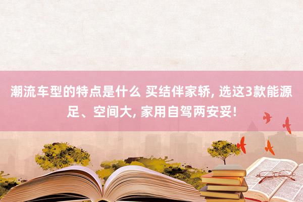 潮流车型的特点是什么 买结伴家轿, 选这3款能源足、空间大, 家用自驾两安妥!