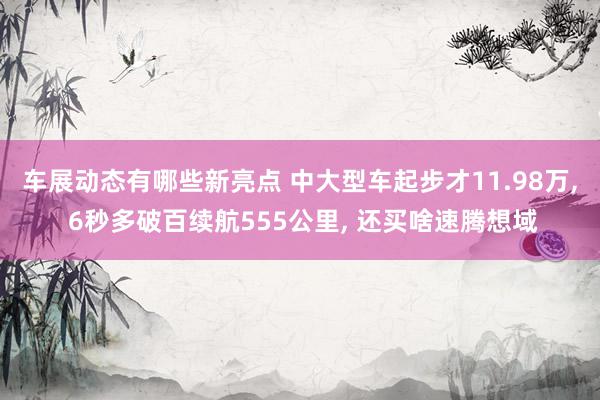 车展动态有哪些新亮点 中大型车起步才11.98万, 6秒多破百续航555公里, 还买啥速腾想域