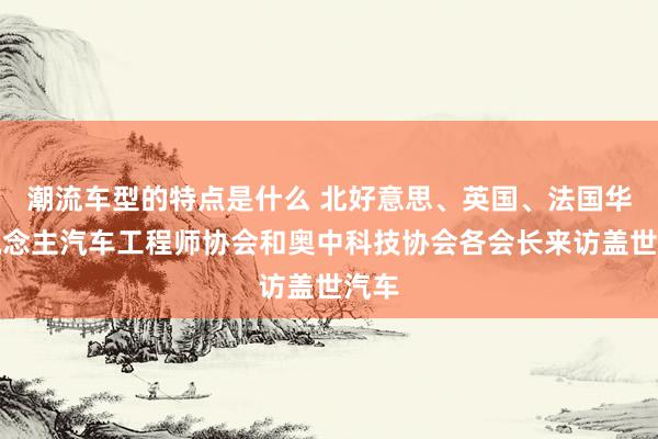 潮流车型的特点是什么 北好意思、英国、法国华东说念主汽车工程师协会和奥中科技协会各会长来访盖世汽车