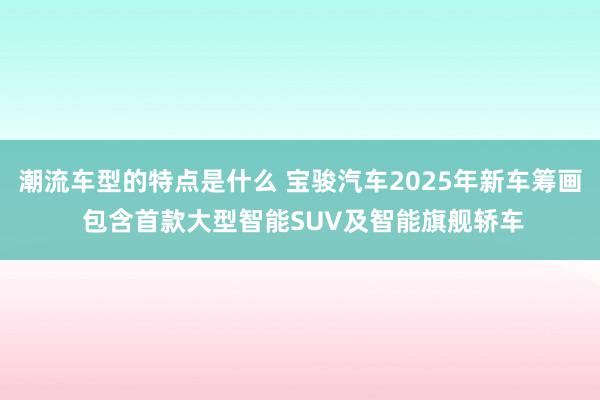 潮流车型的特点是什么 宝骏汽车2025年新车筹画 包含首款大型智能SUV及智能旗舰轿车