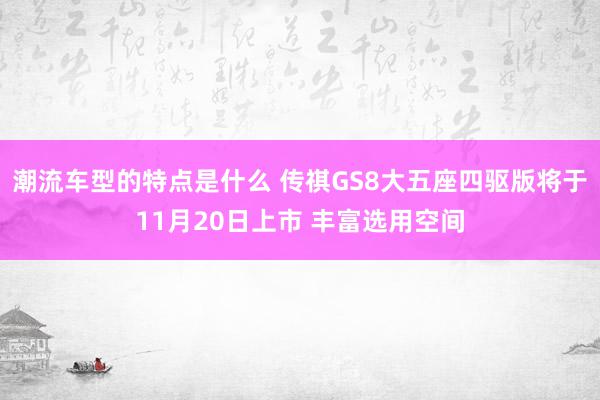 潮流车型的特点是什么 传祺GS8大五座四驱版将于11月20日上市 丰富选用空间