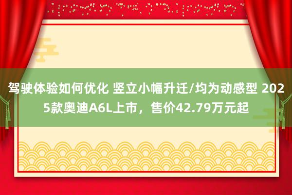 驾驶体验如何优化 竖立小幅升迁/均为动感型 2025款奥迪A6L上市，售价42.79万元起