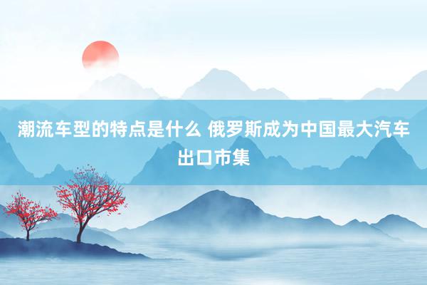 潮流车型的特点是什么 俄罗斯成为中国最大汽车出口市集